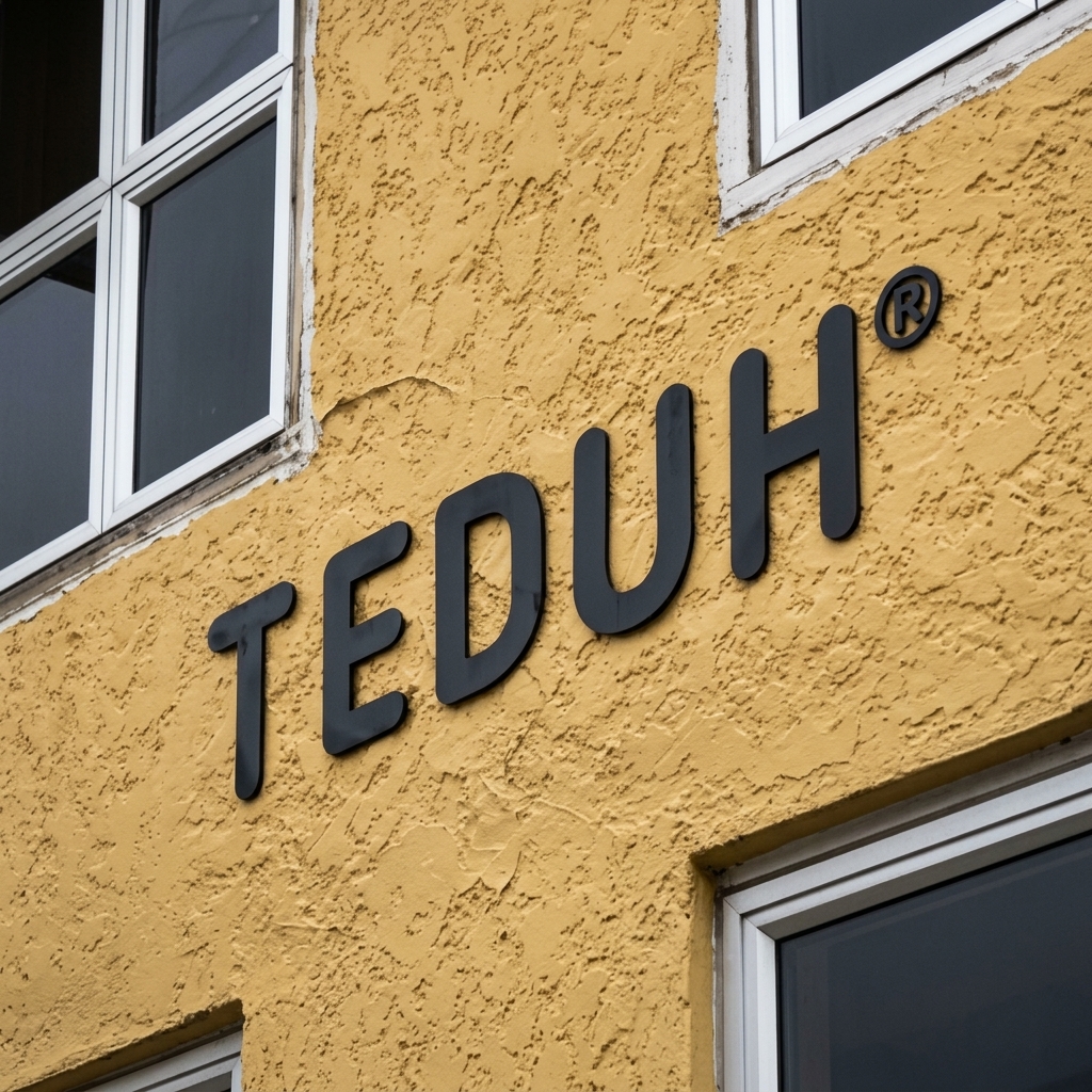 Teduh signage on the shoplot facade