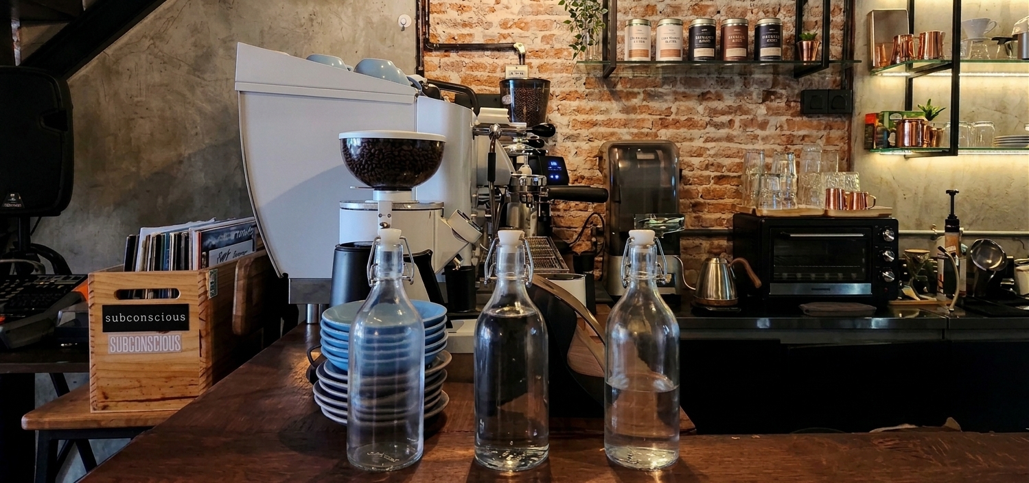 Coffee beans measured out for cupping