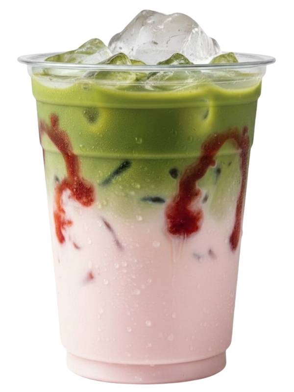 Iced Strawberry Matcha Teduh