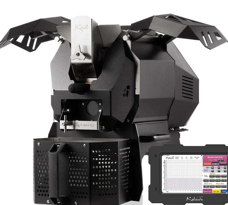The Kaleido Sniper M2 Dual Pro roaster with Artisan-scope display